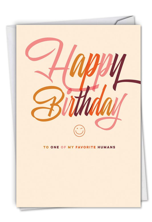 Favorite Human Birthday Card