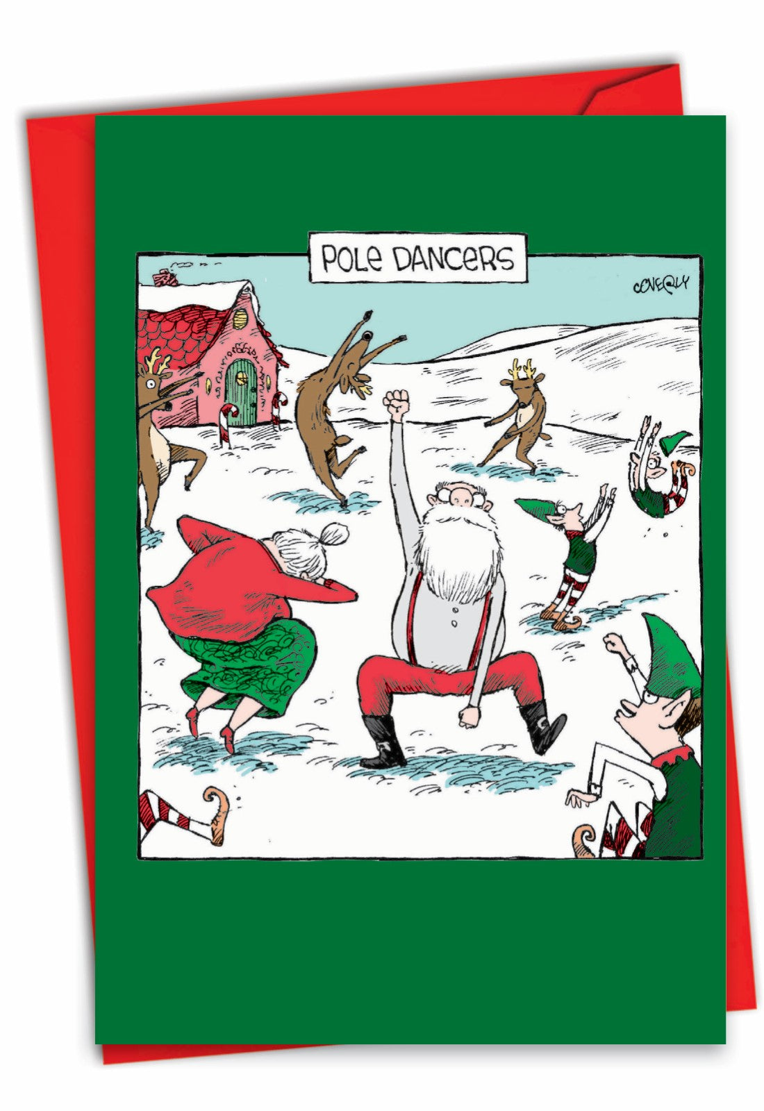 Pole Dancers- Greeting Card