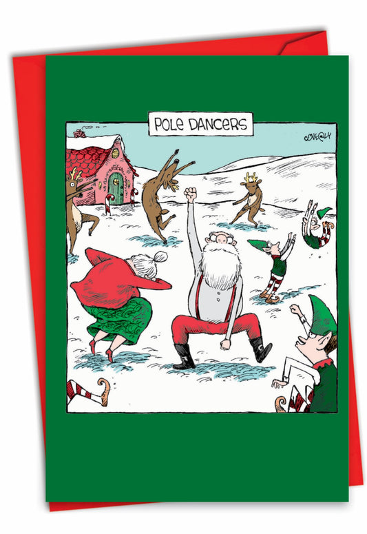 Pole Dancers- Greeting Card