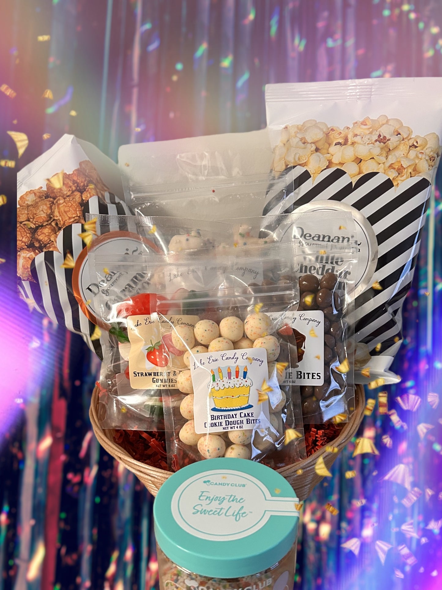 Small Happy Birthday Basket